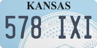 KS license plate 578IXI