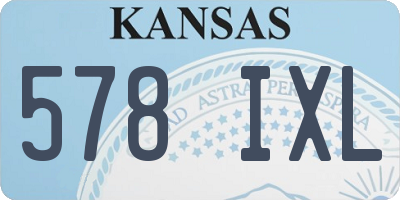 KS license plate 578IXL
