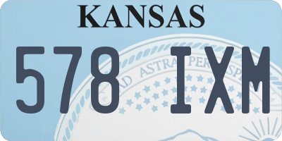 KS license plate 578IXM