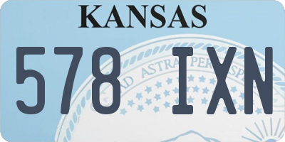KS license plate 578IXN