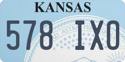 KS license plate 578IXO