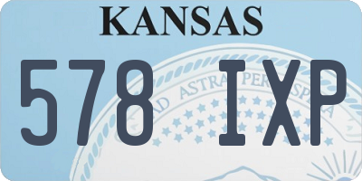 KS license plate 578IXP
