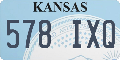 KS license plate 578IXQ