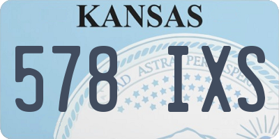 KS license plate 578IXS
