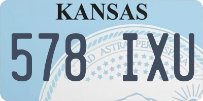 KS license plate 578IXU