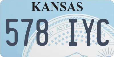 KS license plate 578IYC
