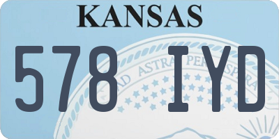 KS license plate 578IYD