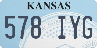 KS license plate 578IYG