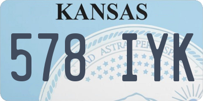 KS license plate 578IYK