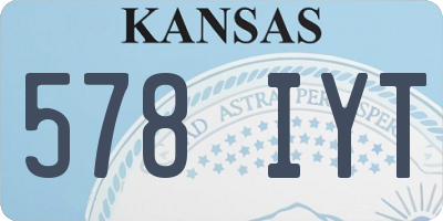 KS license plate 578IYT