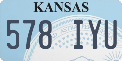 KS license plate 578IYU