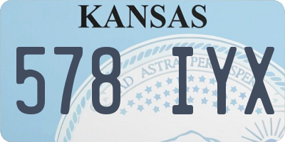 KS license plate 578IYX