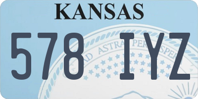 KS license plate 578IYZ