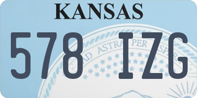 KS license plate 578IZG