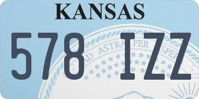 KS license plate 578IZZ