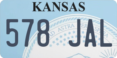 KS license plate 578JAL