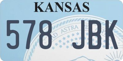 KS license plate 578JBK