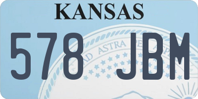 KS license plate 578JBM