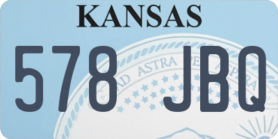 KS license plate 578JBQ