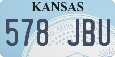 KS license plate 578JBU