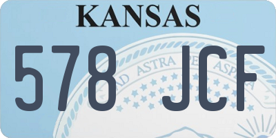 KS license plate 578JCF