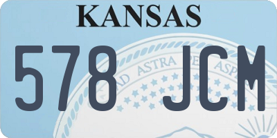 KS license plate 578JCM