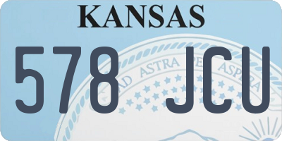 KS license plate 578JCU