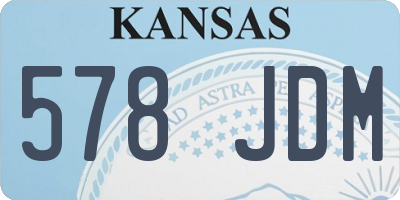 KS license plate 578JDM