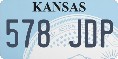 KS license plate 578JDP