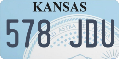 KS license plate 578JDU