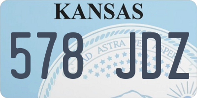 KS license plate 578JDZ