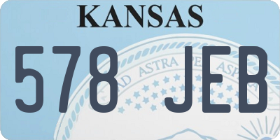 KS license plate 578JEB