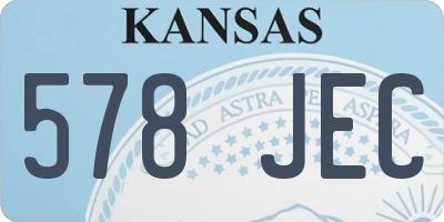 KS license plate 578JEC