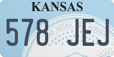 KS license plate 578JEJ