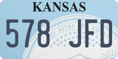 KS license plate 578JFD