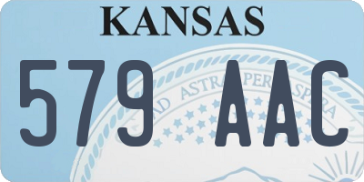KS license plate 579AAC