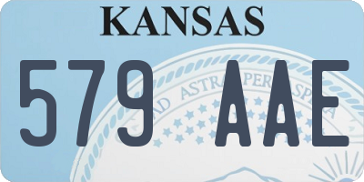 KS license plate 579AAE