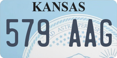 KS license plate 579AAG