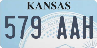 KS license plate 579AAH