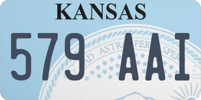 KS license plate 579AAI