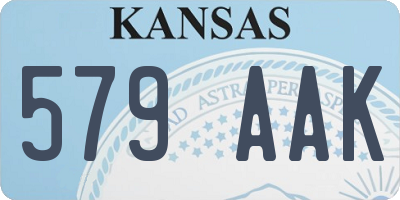 KS license plate 579AAK