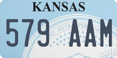 KS license plate 579AAM