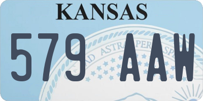 KS license plate 579AAW