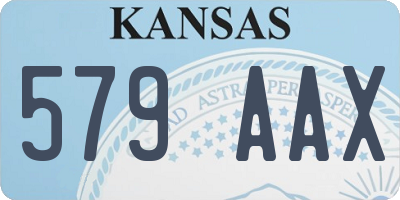 KS license plate 579AAX