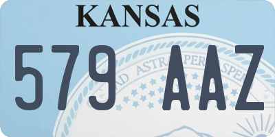 KS license plate 579AAZ