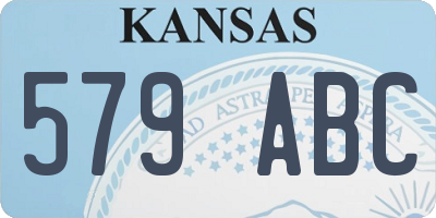 KS license plate 579ABC