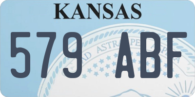 KS license plate 579ABF