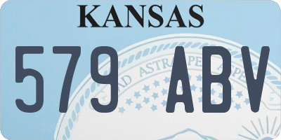KS license plate 579ABV
