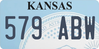 KS license plate 579ABW