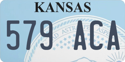 KS license plate 579ACA